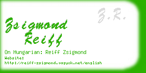 zsigmond reiff business card